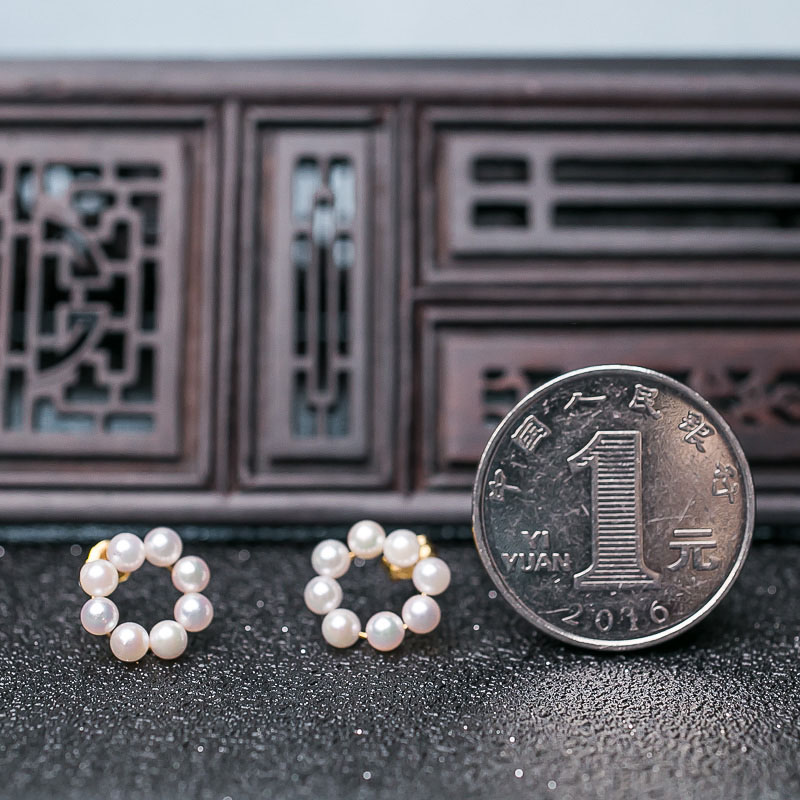 大溪地海水珍珠耳钉-红掌柜