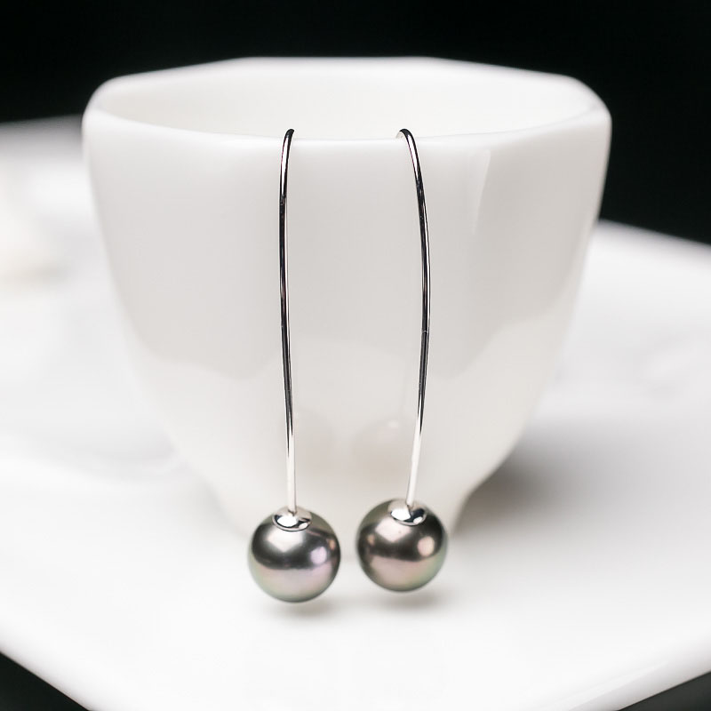 大溪地天然海水珍珠耳坠-红掌柜