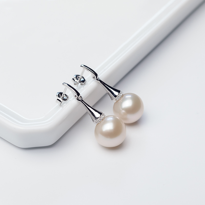 淡水粉色珍珠耳坠-红掌柜