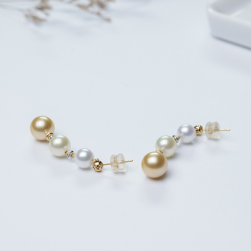 天然海水珍珠耳坠-红掌柜