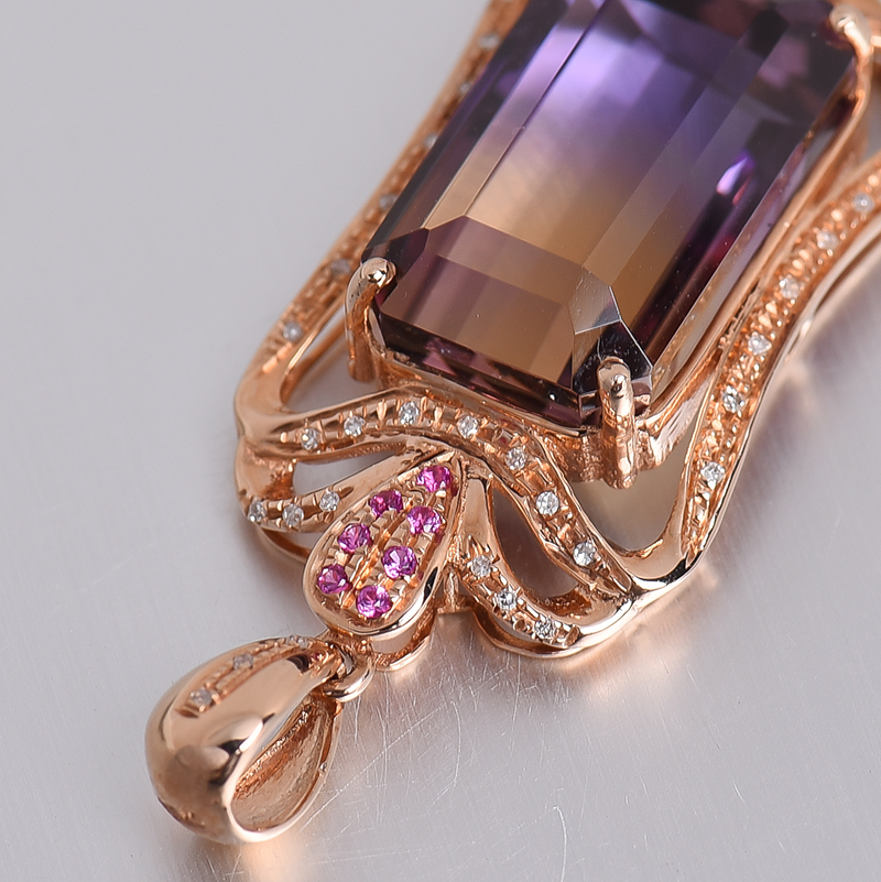 紫黄晶挂坠-红掌柜