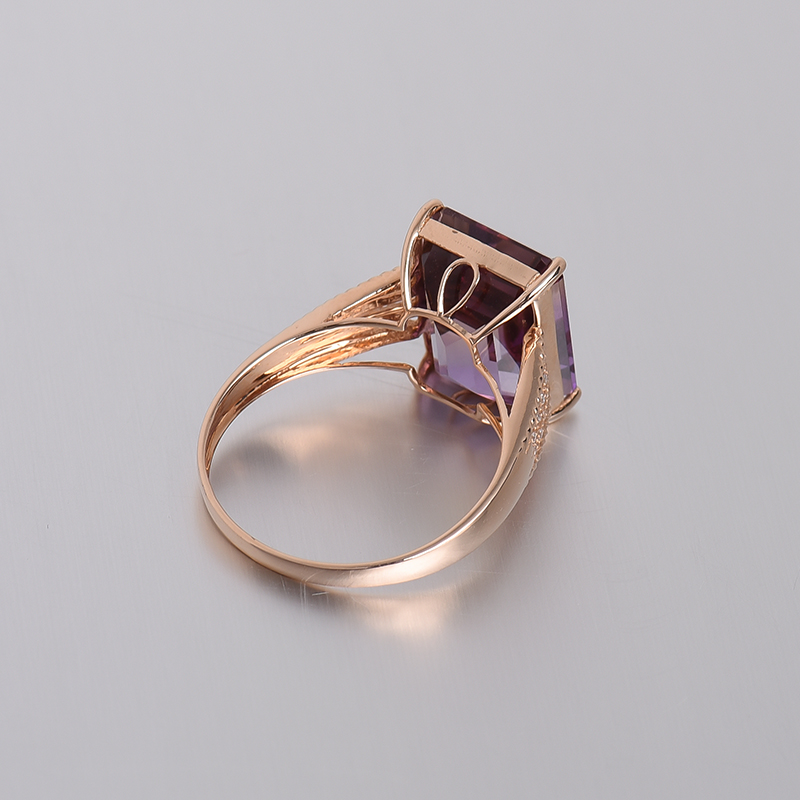玻利维亚紫黄晶戒指-红掌柜