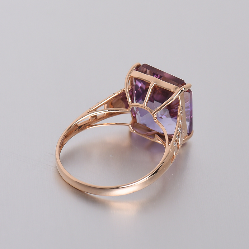 玻利维亚紫黄晶戒指-红掌柜