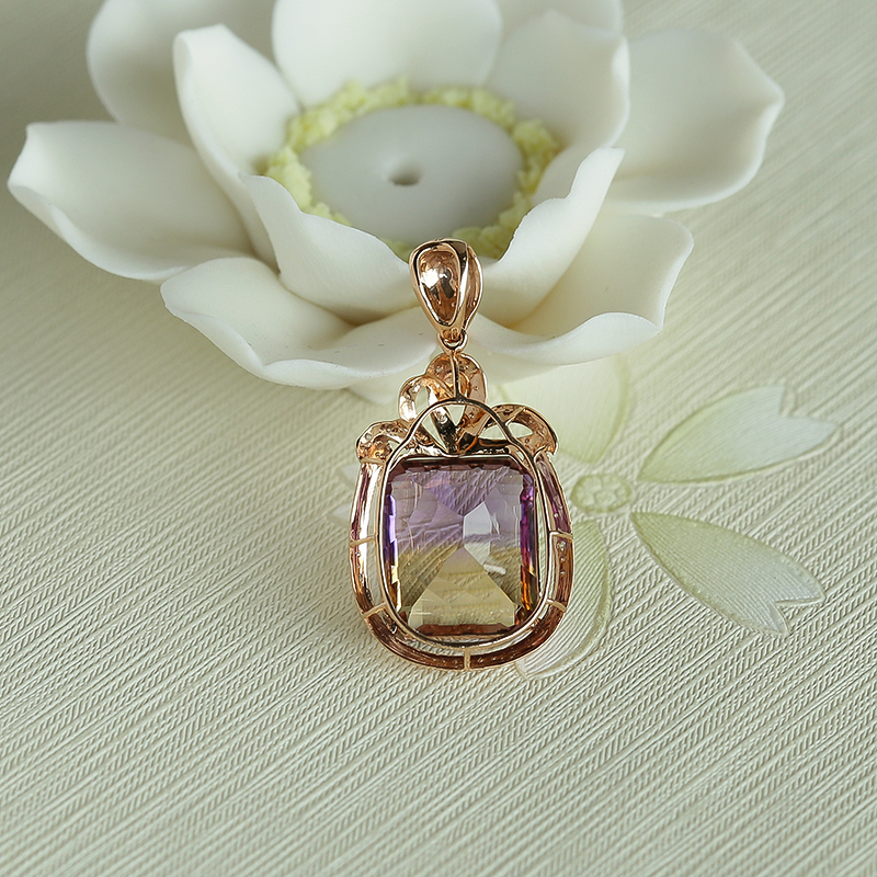 紫黄晶吊坠-红掌柜