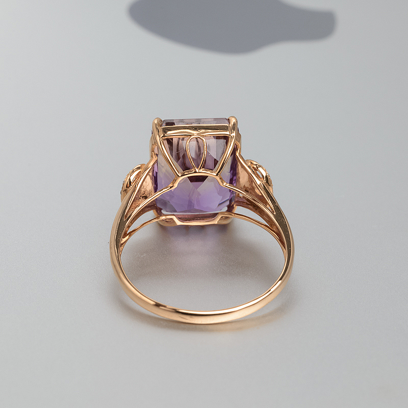玻利维亚天然18K金紫黄晶戒指 - 红掌柜