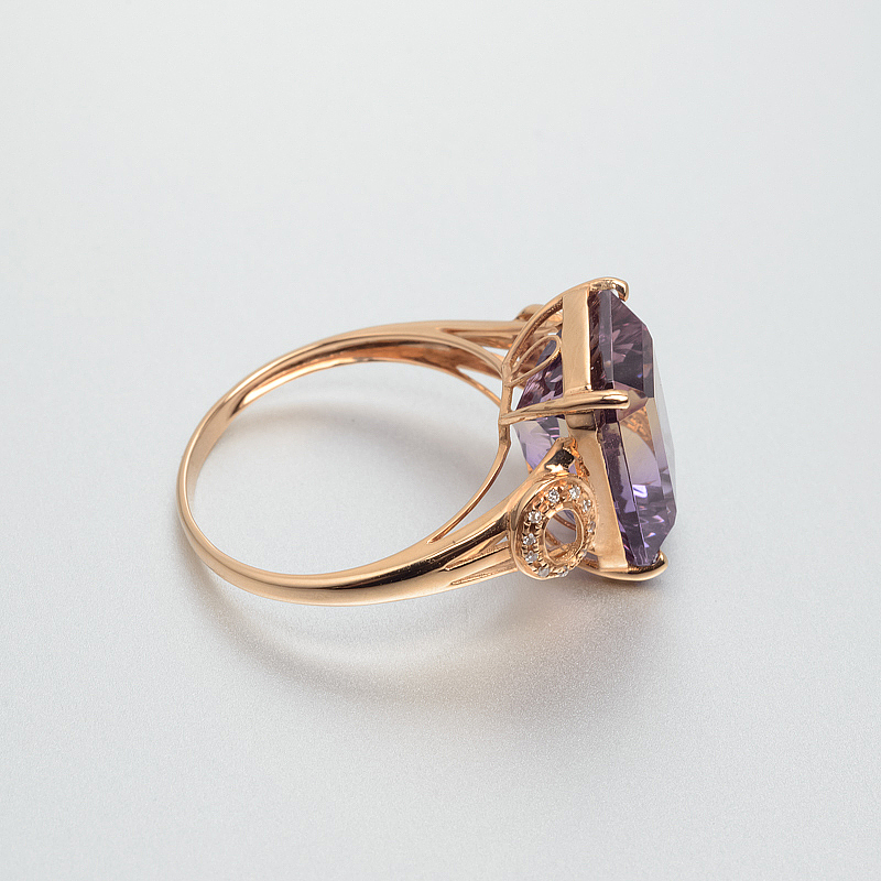 18K金紫黄晶戒指 - 红掌柜