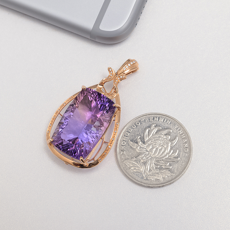 天然紫黄水晶-红掌柜