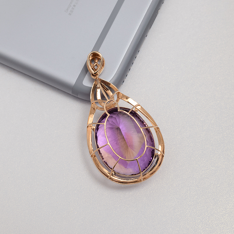 紫黄晶吊坠-红掌柜