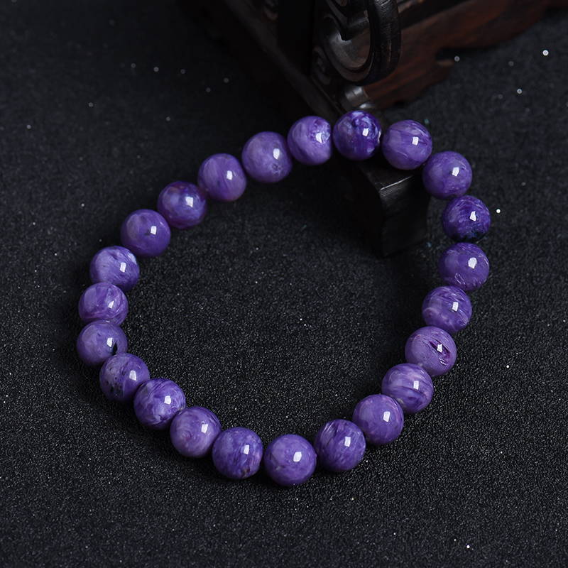 天然紫龙晶手串-红掌柜