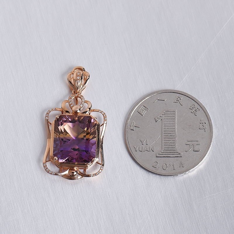 玻利维亚水晶吊坠-红掌柜