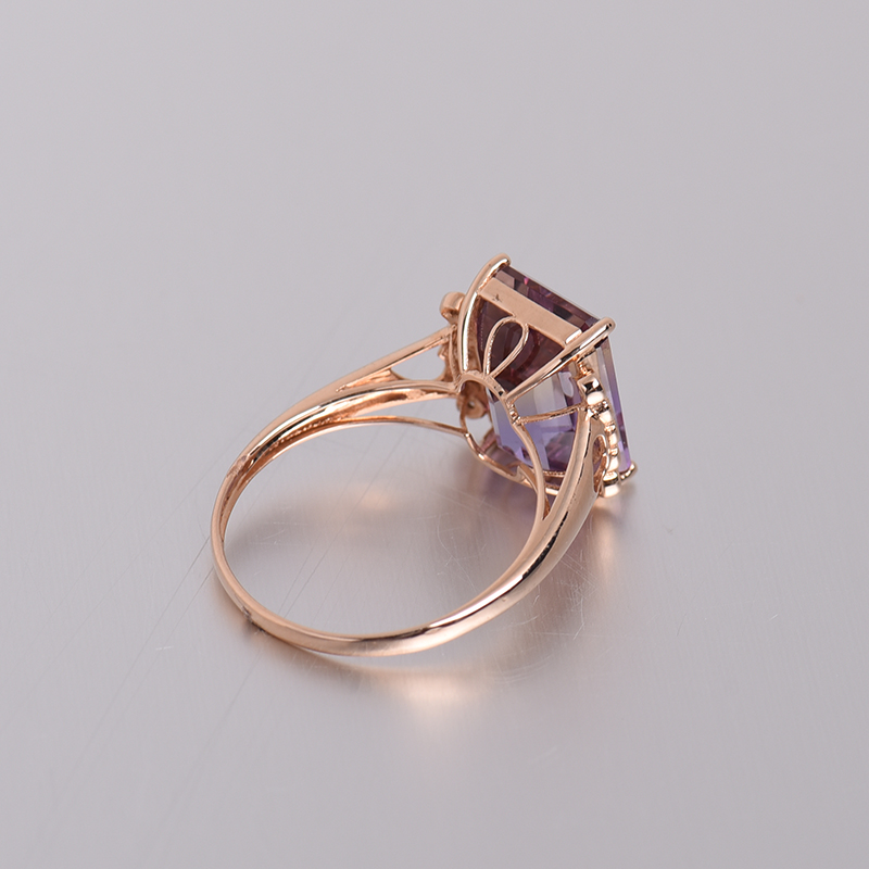 玻利维亚天然紫黄水晶戒指-红掌柜