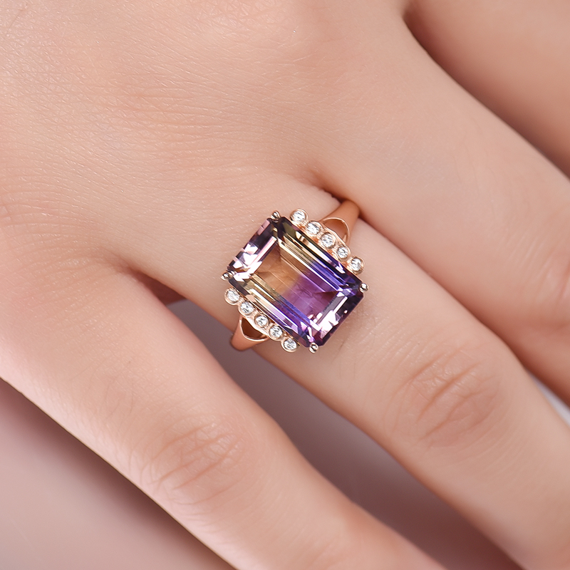 紫黄水晶戒指-红掌柜