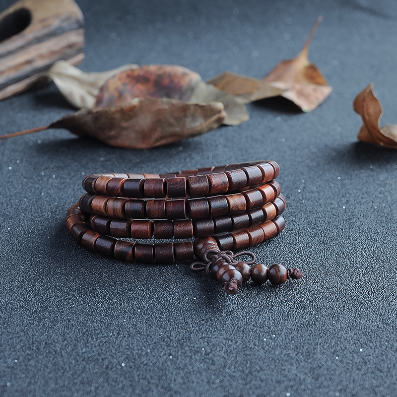 紫檀柳桶手串-红掌柜