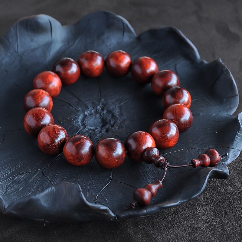 树头老料小叶紫檀手串-红掌柜