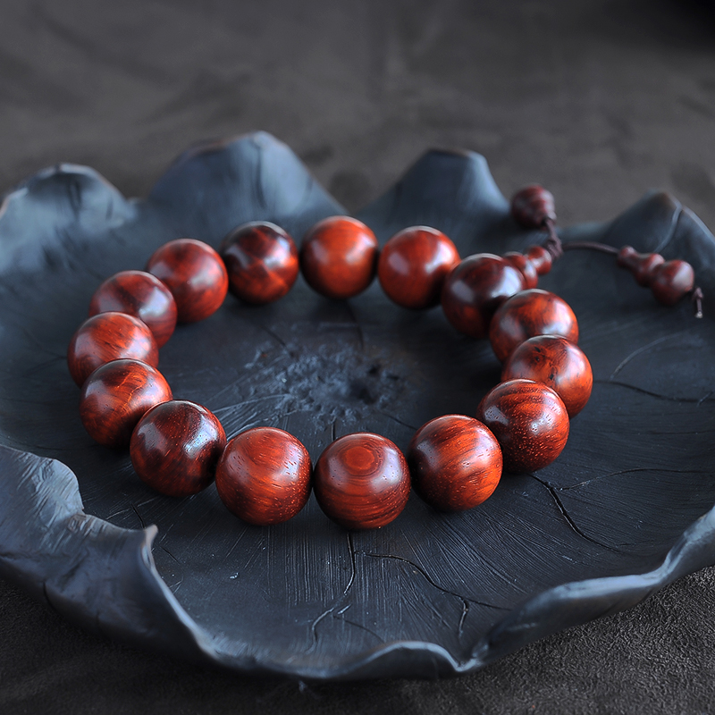 树头老料小叶紫檀手串-红掌柜