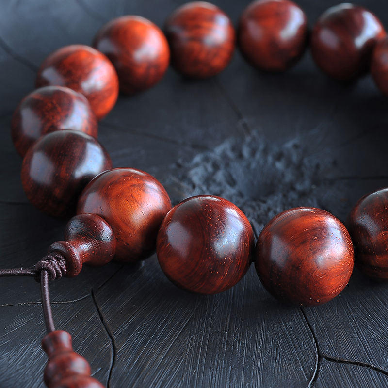 树头老料小叶紫檀手串-红掌柜