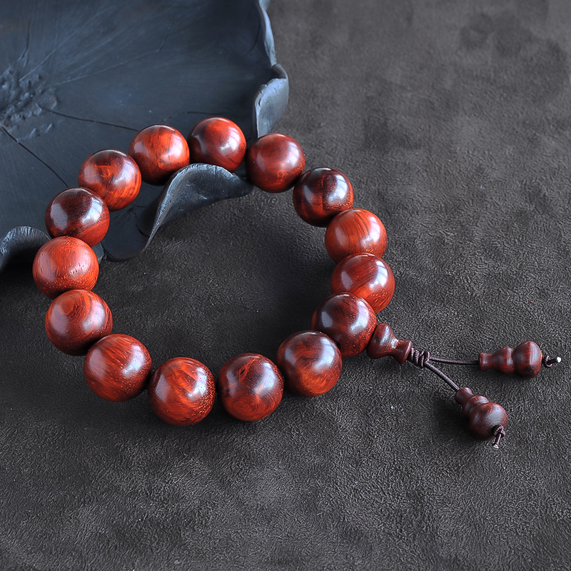 树头老料小叶紫檀手串-红掌柜