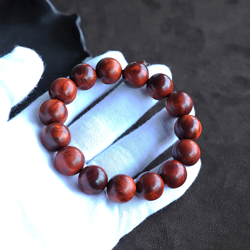 树头老料小叶紫檀手串-红掌柜