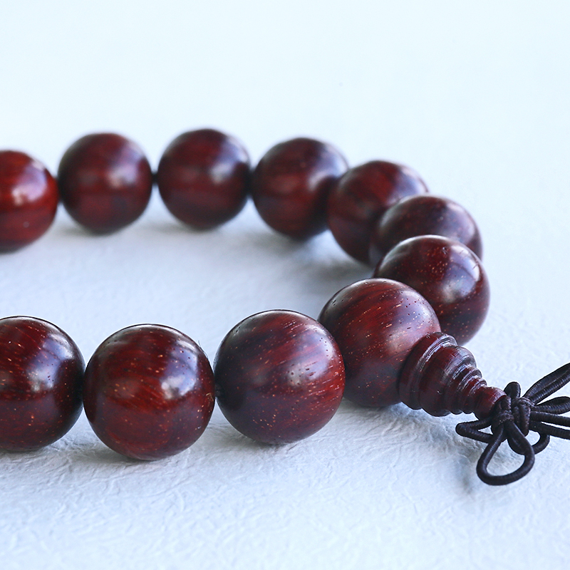 印度老料小叶紫檀单圈手串-红掌柜