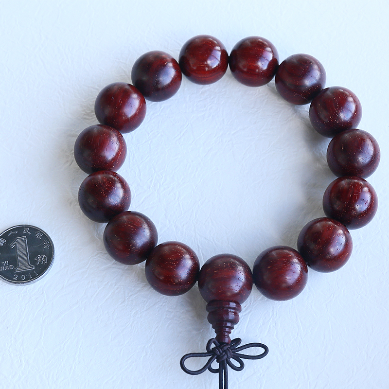 印度老料小叶紫檀单圈手串-红掌柜