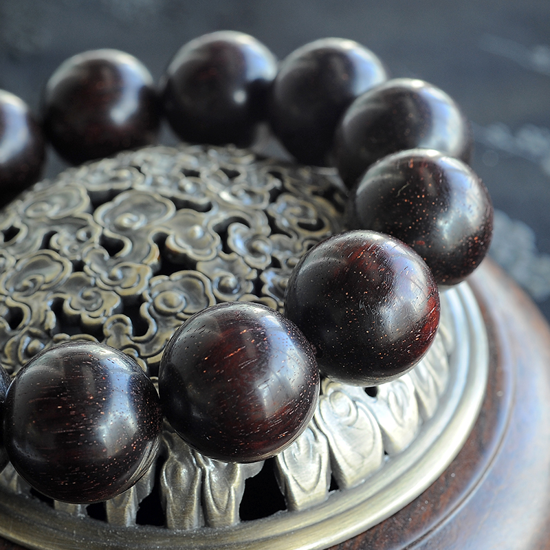 老料小叶紫檀手串-红掌柜