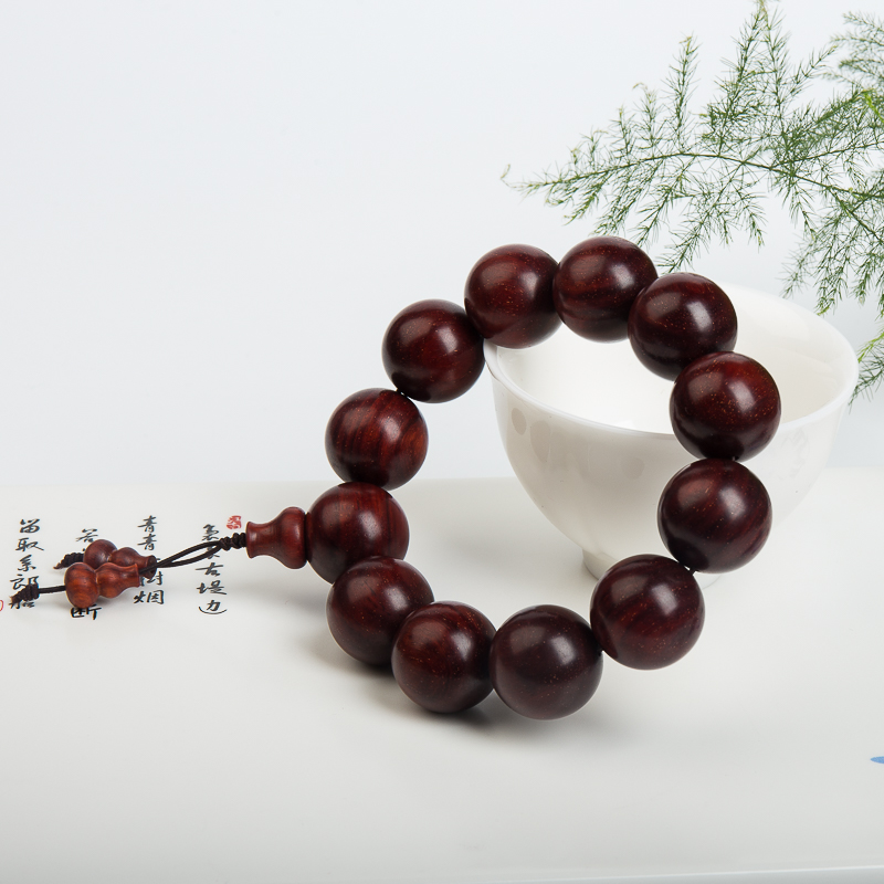 20.6mm鸡血红单圈手串-红掌柜