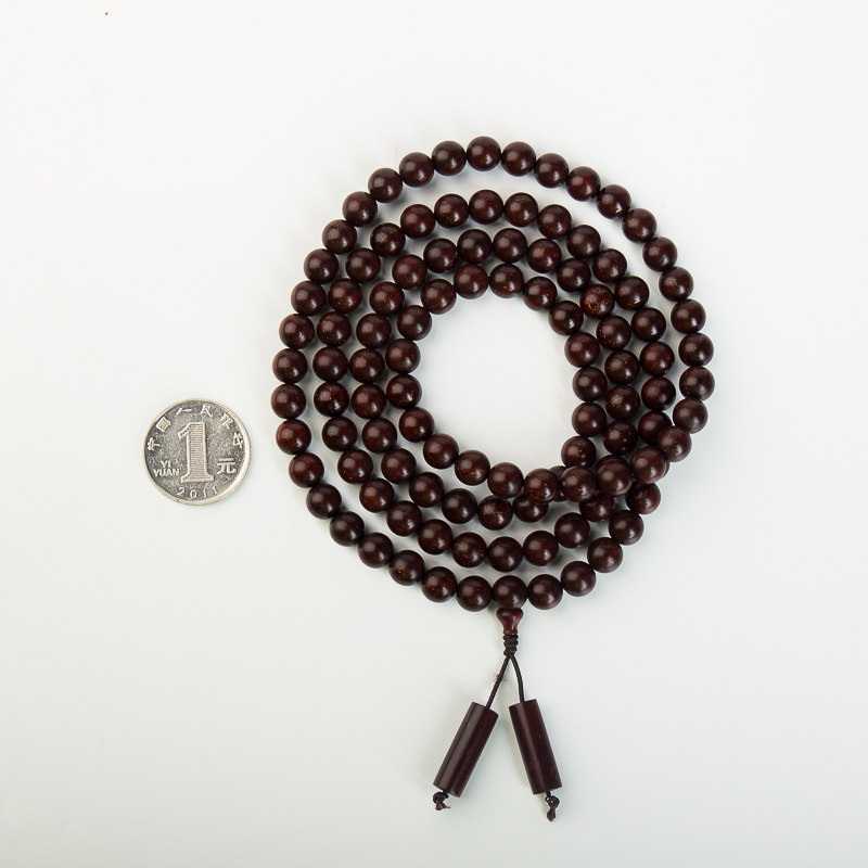 8.2mm天然印度带星小叶紫檀多圈手串-红掌柜