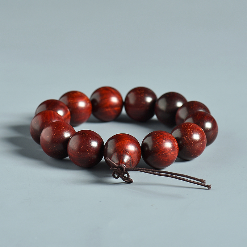 18mm老料满金星小叶紫檀单圈手串-红掌柜