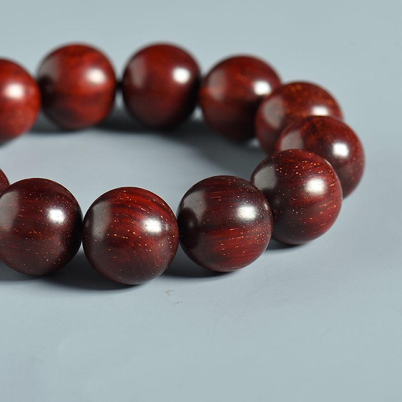 18mm老料小叶紫檀单圈手串-红掌柜