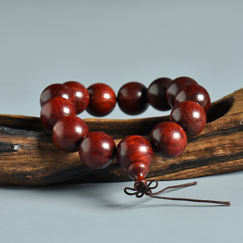 满金星小叶紫檀单圈手串-红掌柜