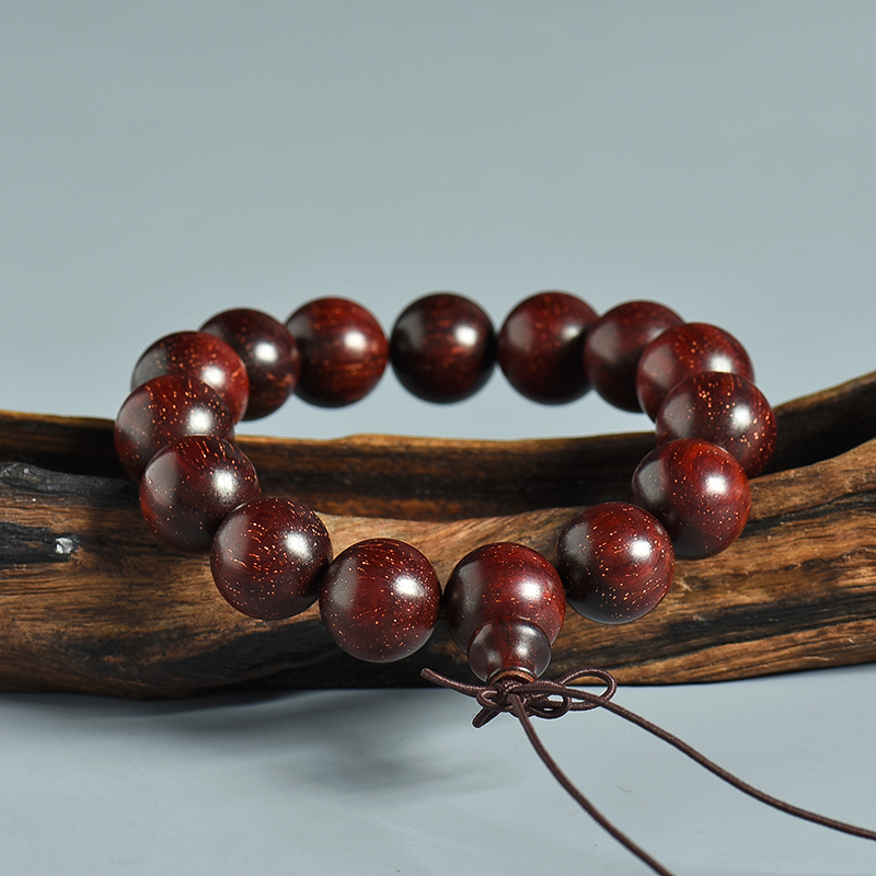 15mm小叶紫檀单圈手串 - 红掌柜