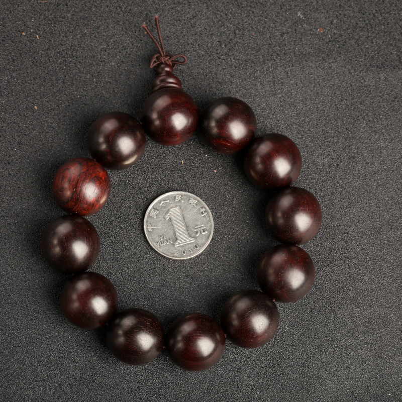 天然印度小叶紫檀单圈手串-红掌柜