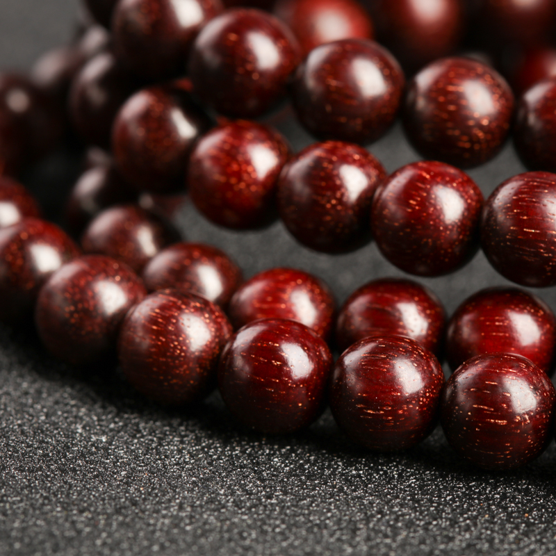 天然带星小叶紫檀多圈手串-红掌柜