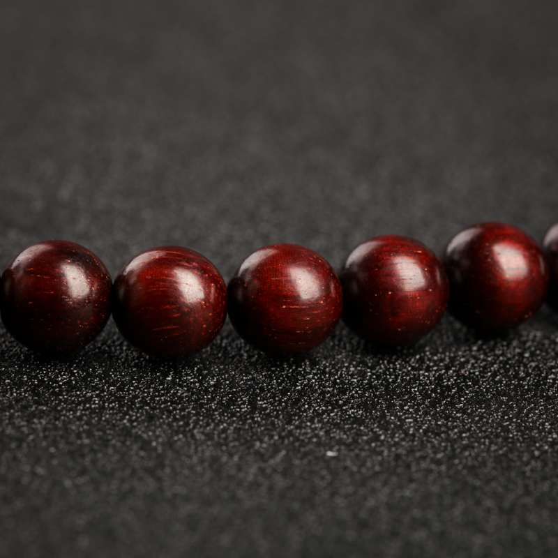 天然印度带星小叶紫檀手串-红掌柜