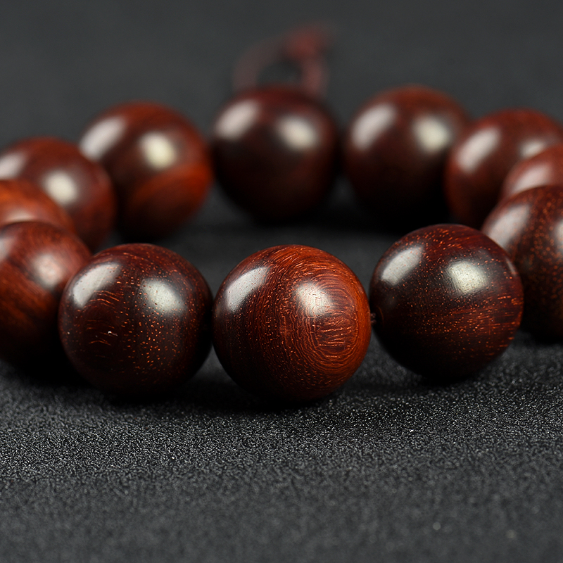 水波纹小叶紫檀单圈手串-红掌柜