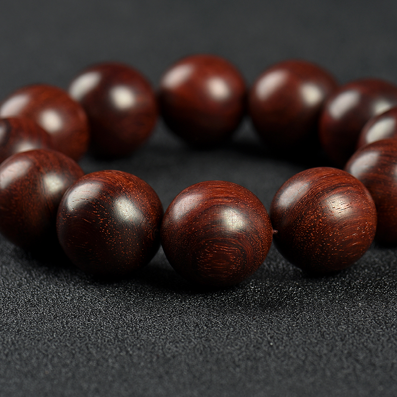 水波纹小叶紫檀单圈手串-红掌柜