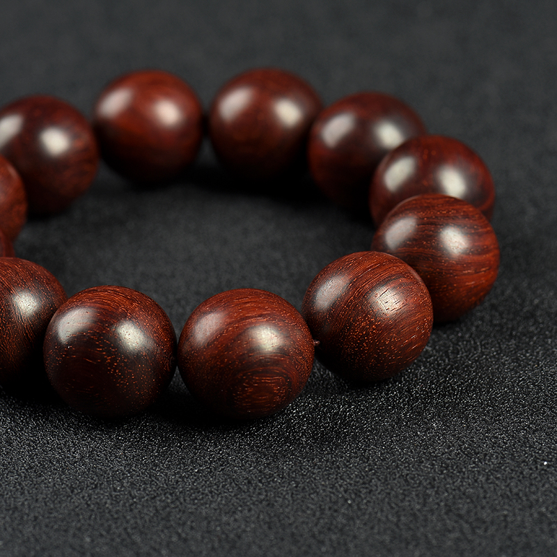 小叶紫檀单圈手串-红掌柜