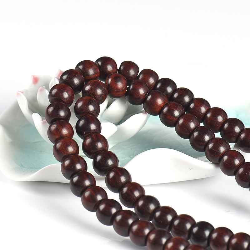 印度天然小叶紫檀佛珠-红掌柜