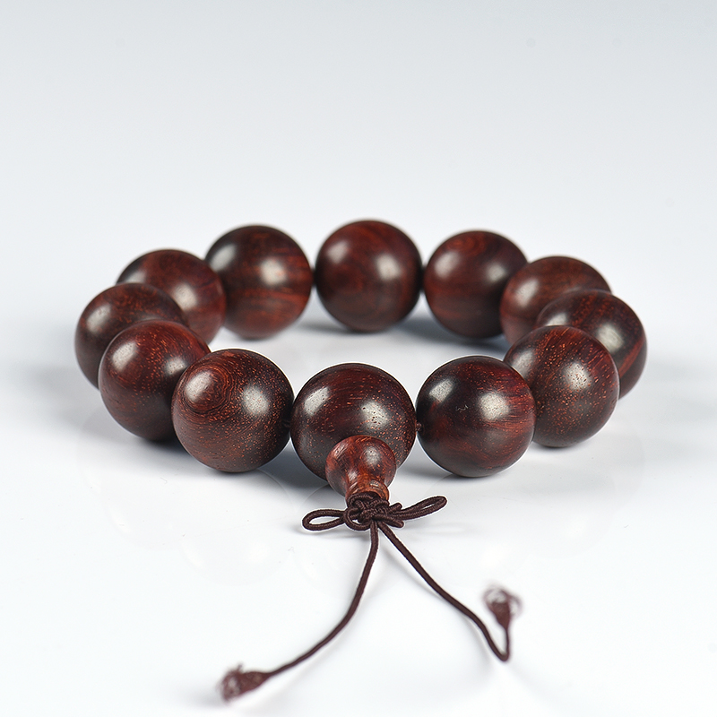 印度天然带星小叶紫檀单圈手串-红掌柜