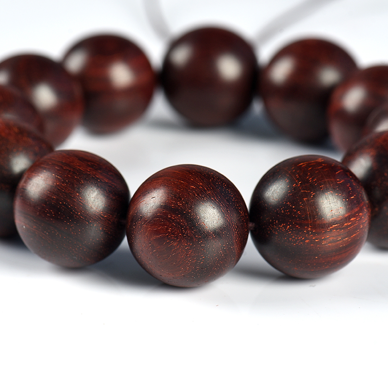 天然带星小叶紫檀单圈手串-红掌柜