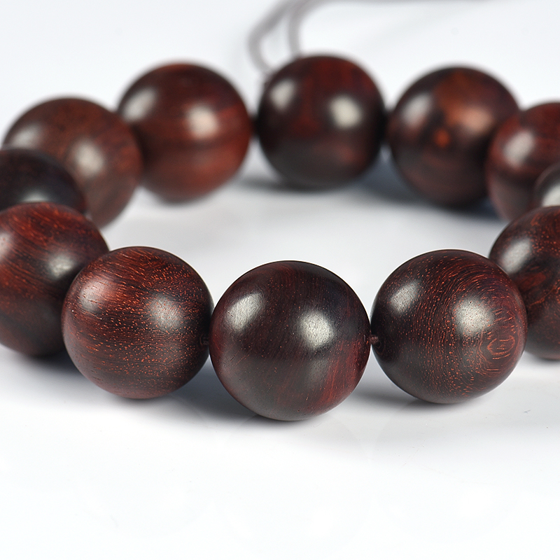 天然带星小叶紫檀单圈手串-红掌柜