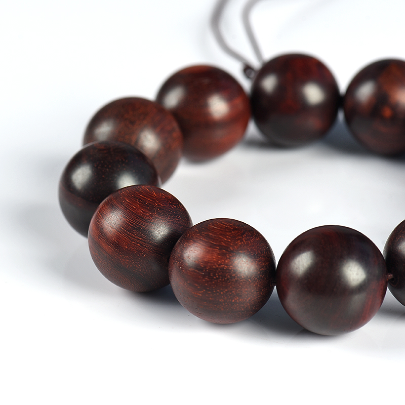 印度天然小叶紫檀单圈手串-红掌柜