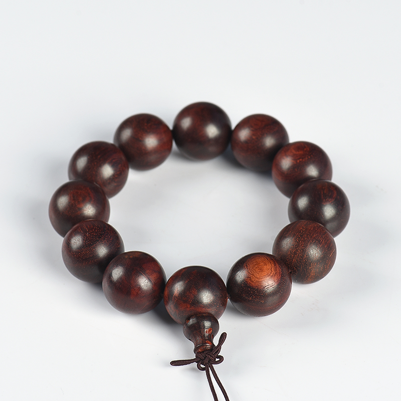 印度天然带星小叶紫檀手串-红掌柜