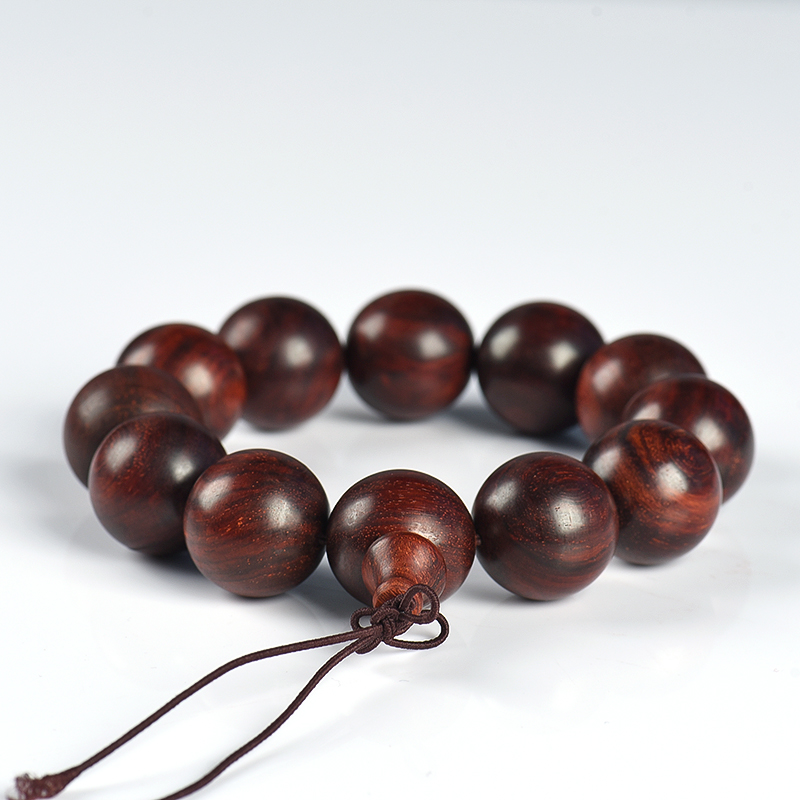 印度天然带星小叶紫檀单圈手串-红掌柜