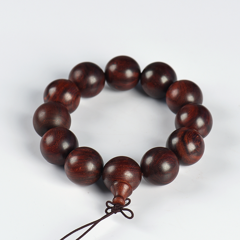 印度天然带星小叶紫檀手串-红掌柜