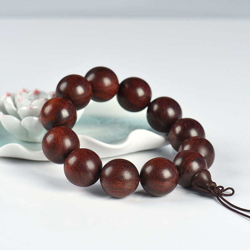 印度天然带星小叶紫檀手串-红掌柜