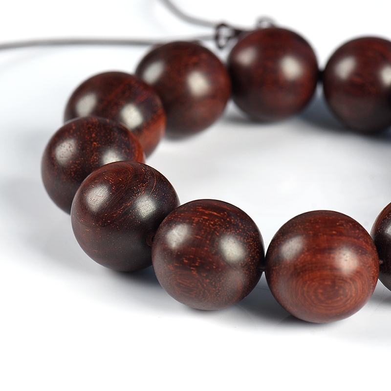 印度天然小叶紫檀单圈手串-红掌柜