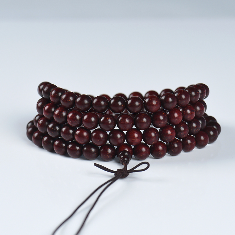 印度天然带星小叶紫檀108佛珠-红掌柜