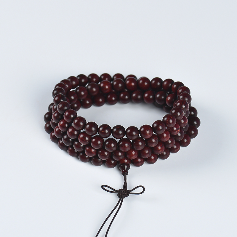 天然带星小叶紫檀108佛珠-红掌柜