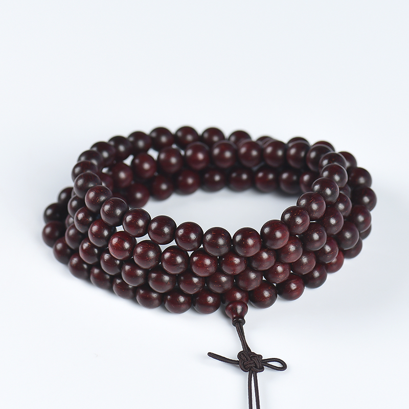 天然带星小叶紫檀108佛珠-红掌柜